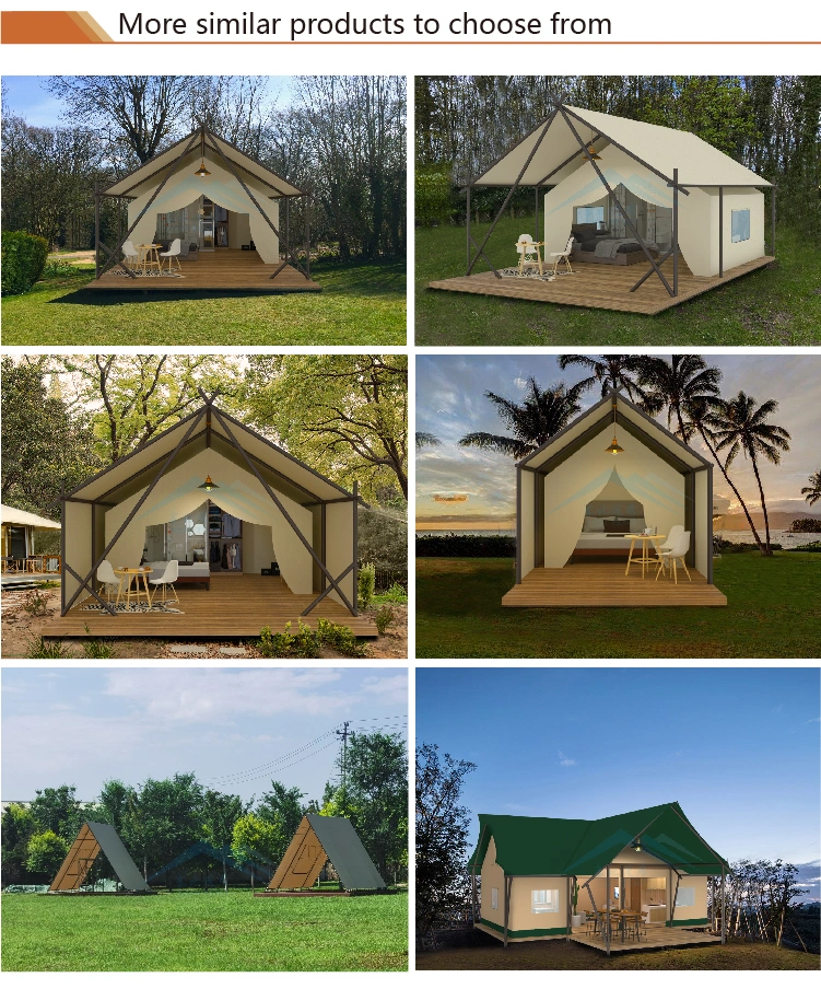 All Season Tents 4-6person Oxford Safari Glamping Tents for Camping