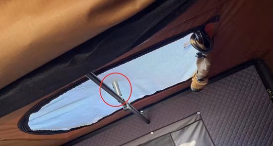 Tenda da tetto per auto da campeggio Lazyhiker con guscio rigido e tessuto impermeabile per 2-3 persone