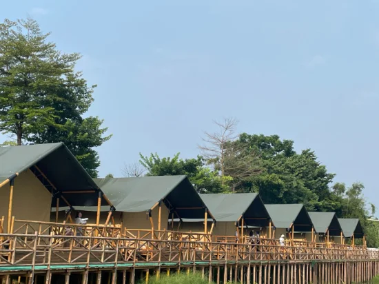 Tende per tutte le stagioni Tende Glamping Safari Oxford per 4-6 persone per il campeggio