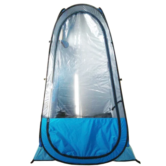 Innovativa tenda da campeggio pop-up pieghevole con capsula d'azione e sedia personale