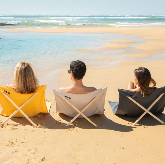 La migliore sedia da spiaggia regolabile in tela per esterni, sedia da campeggio pieghevole, produttore portatile, sedia da pesca, borsa lunare in legno con cuscino